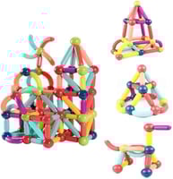 مجموعة بناء المغناطيسية التعليمية - طقم بناء هندسي...