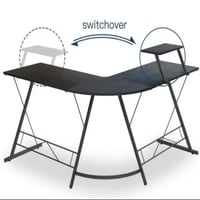 مكتب كمبيوتر بتصميم أنيق على شكل حرف "L" طاولة ألع...