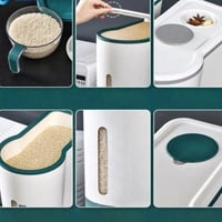 حافظة و موزع الأرز والحبوب متعدد الاستخدام - 10 كي...