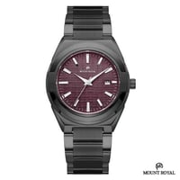 ساعه مونت رويال كلاسيك بالمينا العنابي