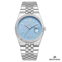 ساعه مونت رويال برستيج الملكية بالمينا السماوي