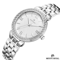 ساعه مونت رويال فرزاتشي ستايل بالمينا الابيض