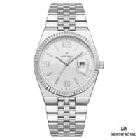 ساعه مونت رويال برستيج الملكية بالمينا الابيض