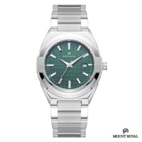 ساعه مونت رويال كلاسيك بالمينا الزيتي