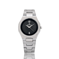 ساعة رجالي بالون الفضي مينا اسود