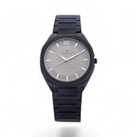 ساعه رجاليه مودرن شاين باللون الاسود والميناء الرم...