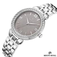 ساعه مونت رويال فرزاتشي ستايل بالمينا الرمادي