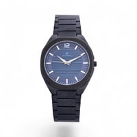 ساعه رجاليه امودرن شاين باللون الاسود مينا كحلي