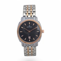 ساعة مونت رويال الكلاسيكية باللون الفضي مع النحاسي