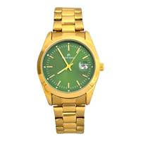 ساعة رجالي ذهبي مينا اخضر - مونت رويال
