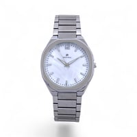 ساعه رجاليه مودرن شاين بالمينا الابيض