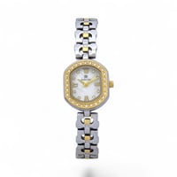 ساعة يد نسائية بلون فضي مع ذهبي – لمسة أنثوية راقي...