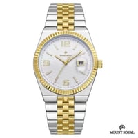 ساعه مونت رويال برستيج الملكية بالمينا الابيض