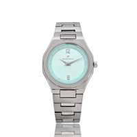 ساعة رجالي بالون الفضي مينا سماوي