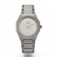 ساعه رجاليه استيل كلاسيكيه بالون الفضي