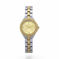 ساعة يد نسائية فضية ذهبية – تصميم فاخر، مقاومة للم...