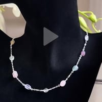 عقد مقاس ٤٠ سم -٤٥ سم الاحجار امثيست بالطلاء الذهب...