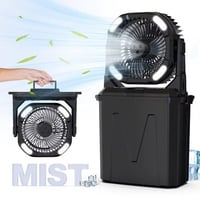 مروحة محمولة مع رذاذ ماء برودة وانتعاش