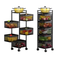 سلة تخزين دوارة متعددة الطبقات