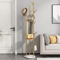 حامل معاطف وحقائب بتصميم خشبي