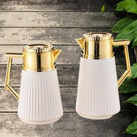 طقم ترمس ذهبي بيج للشاي والقهوة من رويال كاميل 021...