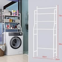 رف غسالة أبيض ثلاثي الطبقات