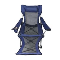 كرسي رحلات قابل للطي مع مسند للقدم وحامل أكواب