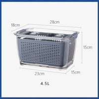 منظم ثلاجة بغطاء وأداة تصفية 4×1 لحفظ وغسل الخضار...