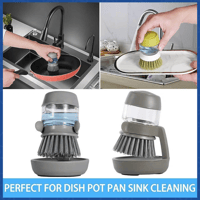 فرشاة تنظيف مع صينية تنقيط