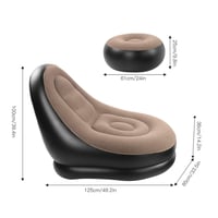 كرسي ومسند قدم قابلين للنفخ والطي