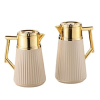 طقم ترمس ذهبي بني للشاي والقهوة من رويال كاميل 021...