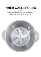 فرامة اللحوم والخضروات بسعة 2 لتر