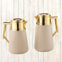 طقم ترمس ذهبي بني للشاي والقهوة من رويال كاميل 021...