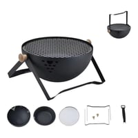 شواية فحم متنقلة وقابلة للطي تصميم عملي لرحلاتك