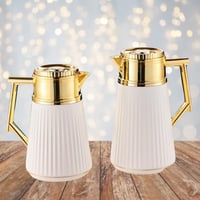 طقم ترمس ذهبي بيج للشاي والقهوة من رويال كاميل 021...