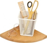 رف زاوية جداري خشبي من البلوط- تصميم أنيق للمساحات...