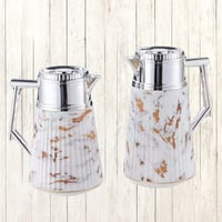 طقم ترمس فضي رخامي للشاي والقهوة من رويال كاميل 02...