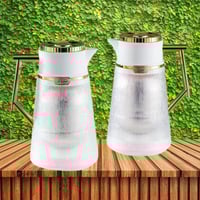 طقم ترمس شفاف أبيض نحاسي للشاي والقهوة من بيتروس02...