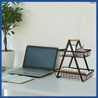 سلة تخزين طبقتين متعددة الاستخدامات