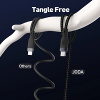 كيبل شحن فايبر تايب سي الى تايب سي 2 متر بقوة 60 و...