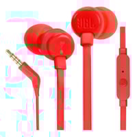 سماعة اذن JBL سلكية تي 110 تون جي بي ال - لون أحمر