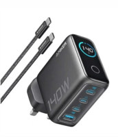 شاحن جداري بقوة 140 واط بثلاث منافذ تايب سي ومنفذ...