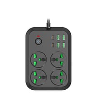 توصيلة كهربائية بـ10 مداخل بقوة 3000 واط بطول 3 مت...