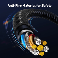 كيبل شحن فايبر 60 تايب سي الى تايب سي 1 متر بقوة 6...