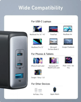 شاحن جداري انكر بقوة 100 واط بمنفذين تايب سي بتقني...