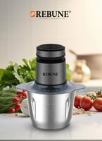 ريبون فرامة خضار ولحوم ستيل بسعة 2 لتر ، 350 واط م...