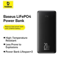 باور بانك من بيسوس 18400 مللي أمبير طراز LiFePO4 م...