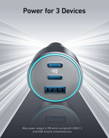 شاحن سيارة انكر 335 بقوة 67 واط - اسود