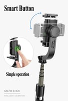 جهاز تثبيت مانع للاهتزاز مع عصا سيلفي وترايبود وري...