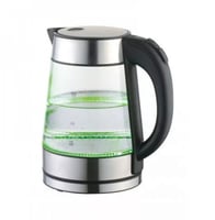 غلاية كهربائية زجاجية - 1.7 لتر - أسود وفضي - RE-1...